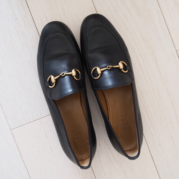 Gucci Jordaan Black Leather Loafers | fits size 36 - Picture 1 of 9